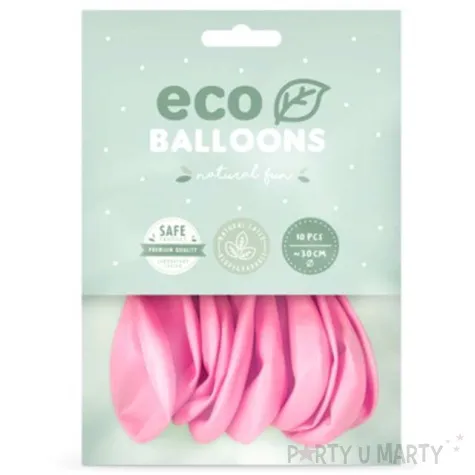 balony ekologiczne rozowe jasne partydeco 10 10 szt