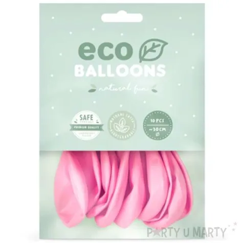 balony ekologiczne rozowe jasne partydeco 12 10 szt