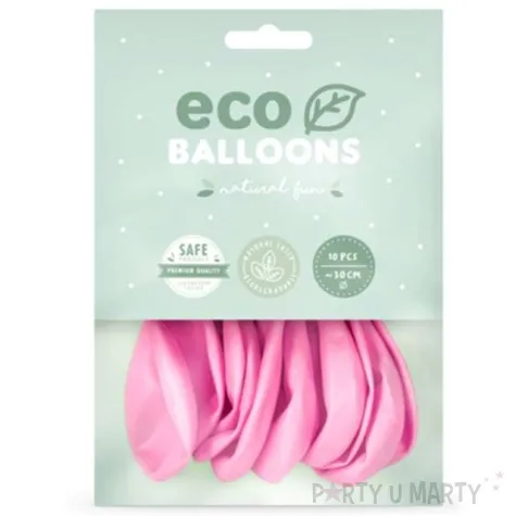 balony ekologiczne rozowe partydeco 10 10 szt