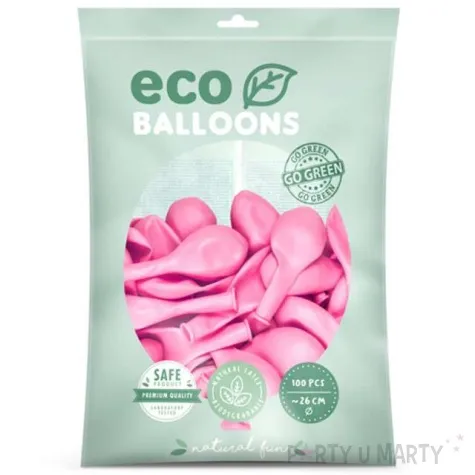 balony ekologiczne rozowe partydeco 10 100 szt