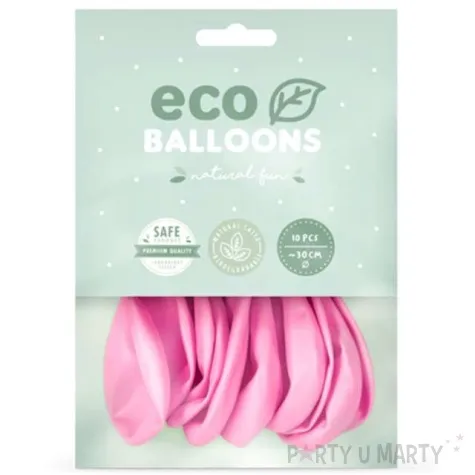 balony ekologiczne rozowe partydeco 12 10 szt