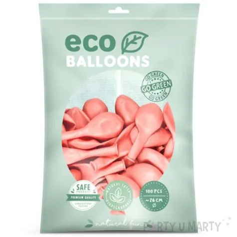 balony ekologiczne rozowe zloto metalik partydeco 10 100 szt