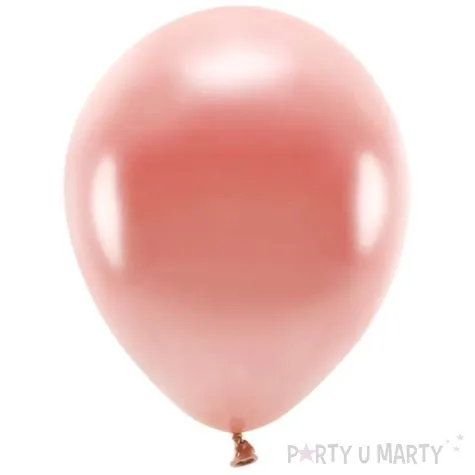 balony ekologiczne rozowe zloto metalik partydeco 12 10 szt