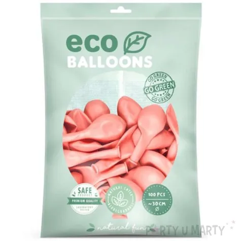 balony ekologiczne rozowe zloto metalik partydeco 12 100 szt