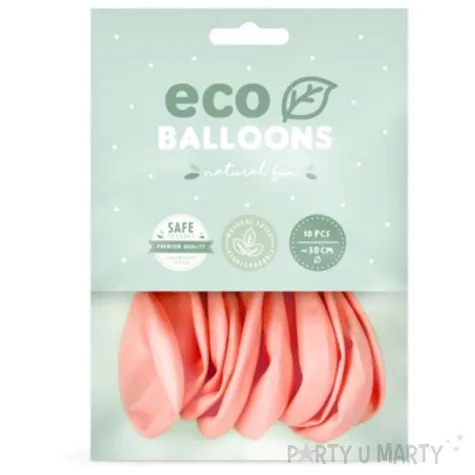 balony ekologiczne rozowy rumiany partydeco 10 10 szt