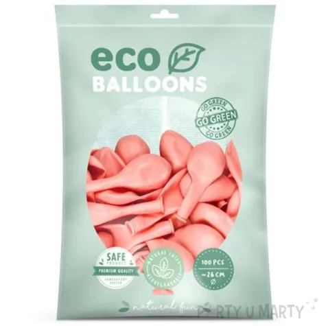 balony ekologiczne rozowy rumiany partydeco 10 100 szt