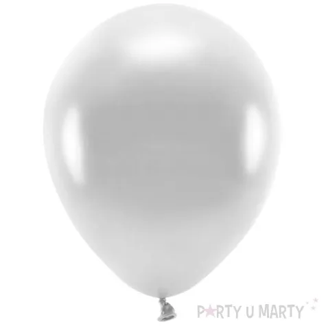 balony ekologiczne srebrny metalik partydeco 12 100 szt