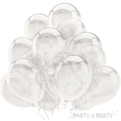 balony ekologiczne transparentne partydeco 10 10 szt