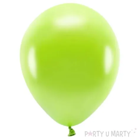 balony ekologiczne zielone jabluszko metalik partydeco 10 10 szt