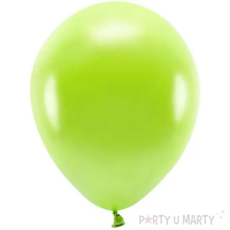 balony ekologiczne zielone jabluszko metalik partydeco 10 100 szt
