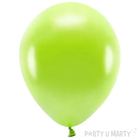 balony ekologiczne zielone jabluszko metalik partydeco 12 10 szt
