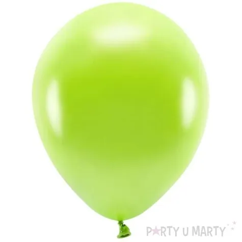 balony ekologiczne zielone jabluszko metalik partydeco 12 100 szt