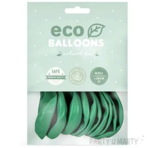 balony ekologiczne zielone partydeco 10 10 szt