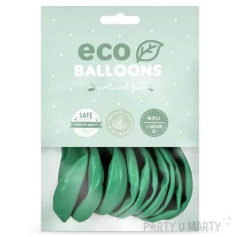 balony ekologiczne zielone partydeco 12 10 szt