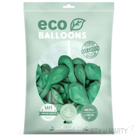 balony ekologiczne zielone partydeco 12 100 szt