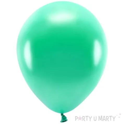 balony ekologiczne zielony metalik partydeco 10 10 szt
