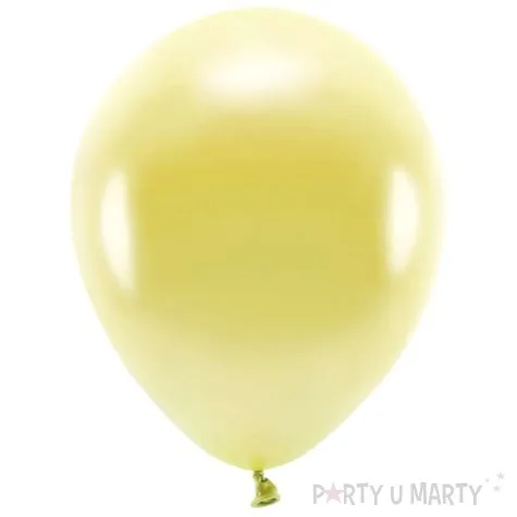 balony ekologiczne zloty jasny metalik partydeco 12 10 szt