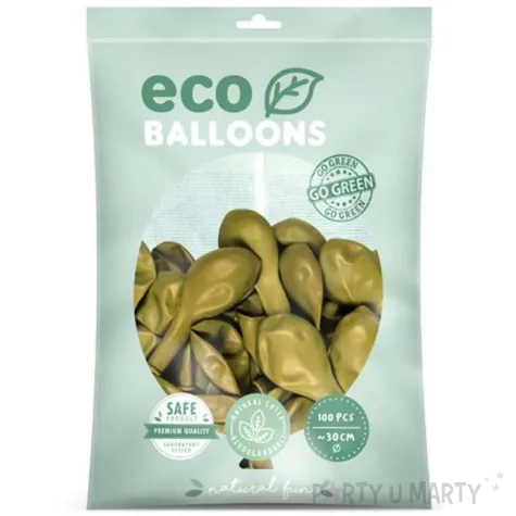 balony ekologiczne zloty jasny metalik partydeco 12 100 szt