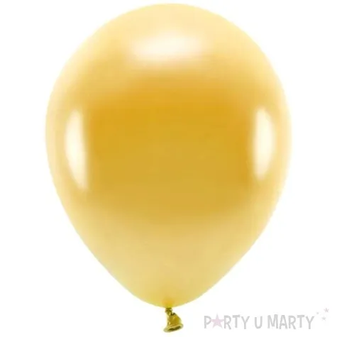 balony ekologiczne zloty metalik partydeco 10 10 szt
