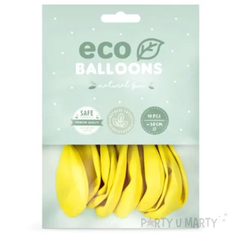 balony ekologiczne zolte ciemne partydeco 10 10 szt