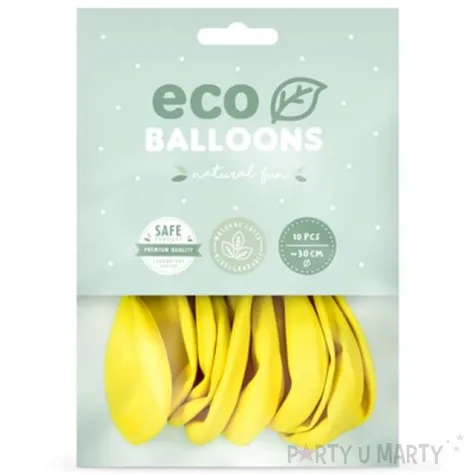 balony ekologiczne zolte ciemne partydeco 12 10 szt