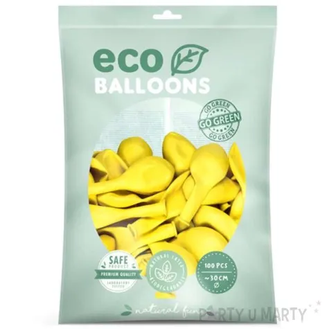 balony ekologiczne zolte ciemne partydeco 12 100 szt