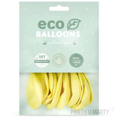 balony ekologiczne zolte jasne partydeco 12 10 szt