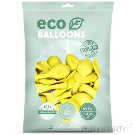 balony ekologiczne zolte partydeco 10 100 szt