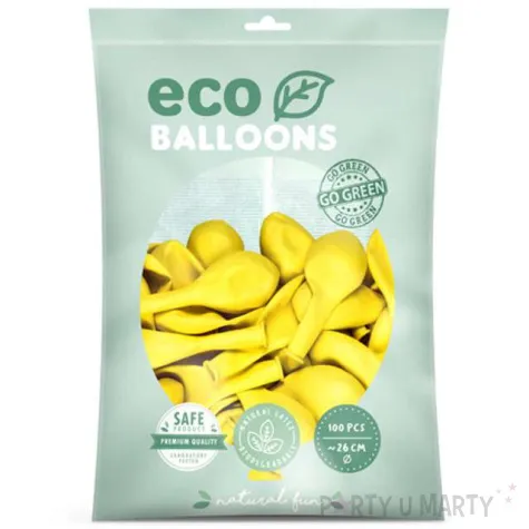 balony ekologiczne zolty ciemny partydeco 10 100 szt