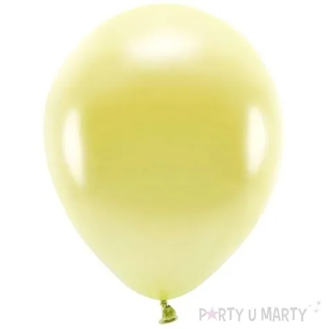 balony ekologiczne zolty jasny metalik partydeco 12 100 szt