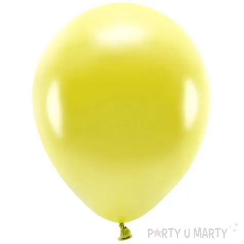 balony ekologiczne zolty metalik partydeco 12 100 szt