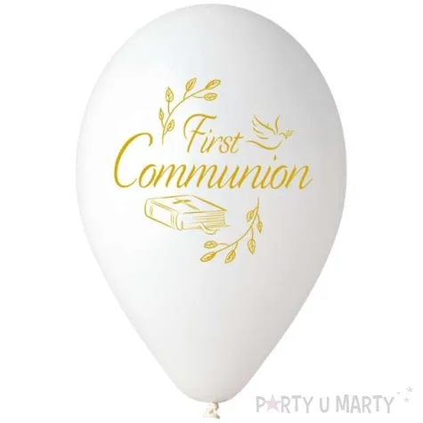 balony first communion biblia i golabek bialy gemar 13 5 szt