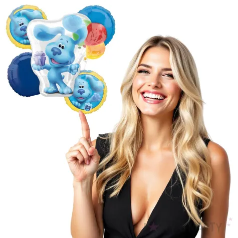 balony foliowe blues clues sladem blue amscan 18 5 szt