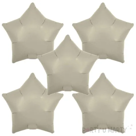 balony foliowe gwiazdy szary piaskowy takarakosan 15 5 szt str