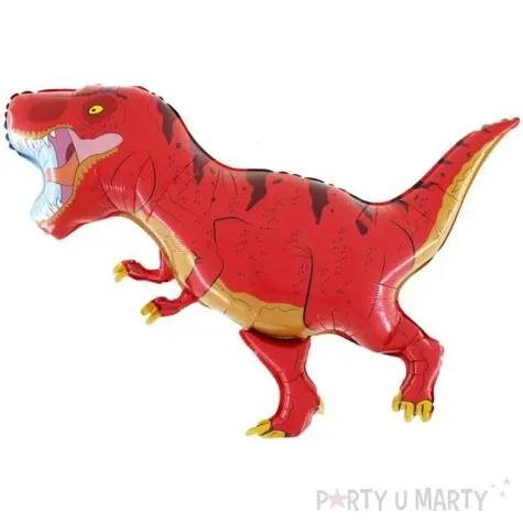 balony foliowy dinozaur t rex czerwony grabo 21 shp