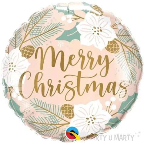 balony foliowy merry christmas wesolych swiat qualatex 18 rnd