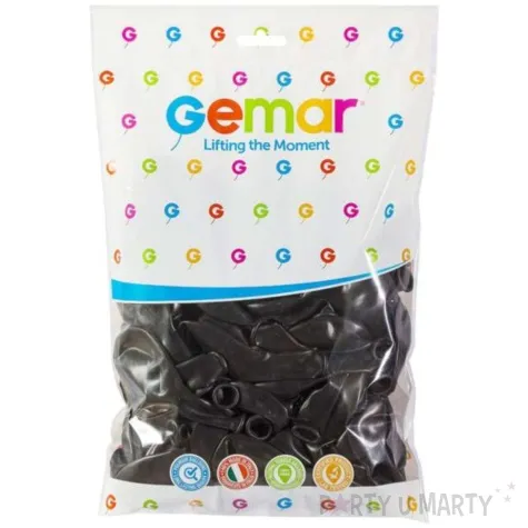 balony g90 pastel czarne gemar 10 100 szt