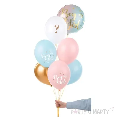 balony gender reveal boy or girl pastel mix partydeco 12 50 szt