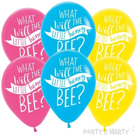 balony gender reveal what will the little honey bee mix amscan 11 6 szt