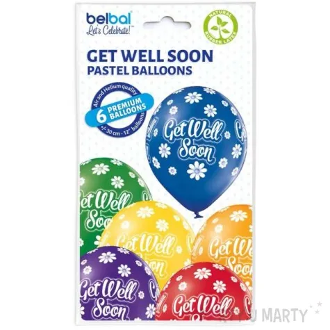 balony get well soon powrotu do zdrowia mix belbal 12 6 szt