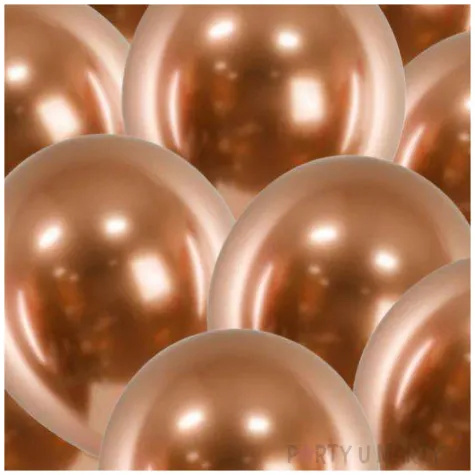 balony glossy miedziany partydeco 12 10 szt