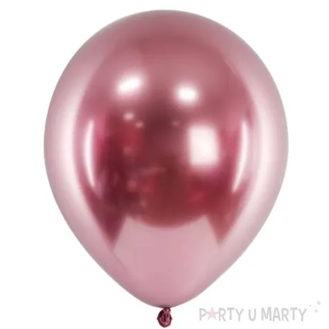 balony glossy rozowe zloto partydeco 12 50 szt