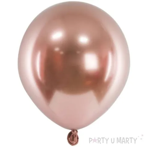 balony glossy rozowe zloto partydeco 5 50 szt