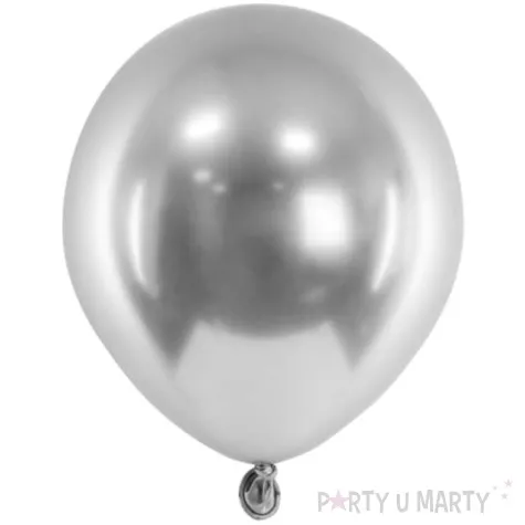 balony glossy srebrne partydeco 5 50 szt