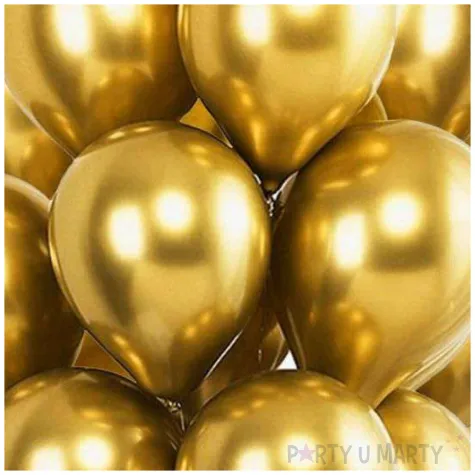 balony glossy zlote partydeco 12 50 szt