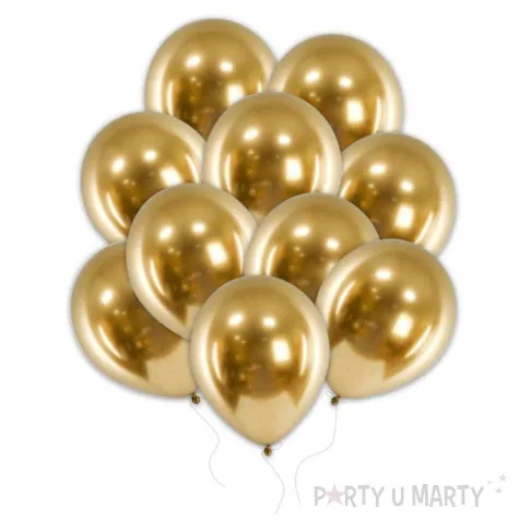 balony glossy zloty partydeco 12 10 szt
