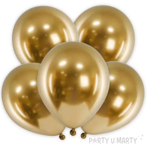 balony glossy zloty partydeco 18 5 szt