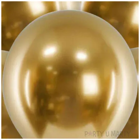 balony glossy zloty partydeco 18 5 szt