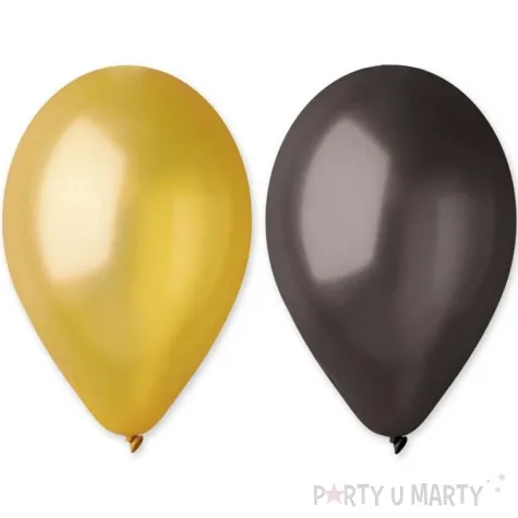 balony gm90 metalik zloty i czarny gemar 10 50 szt
