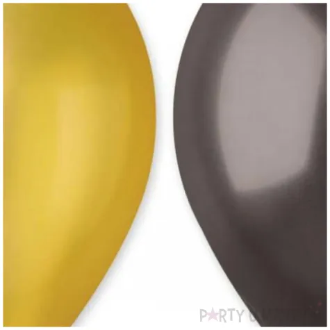 balony gm90 metalik zloty i czarny gemar 10 50 szt